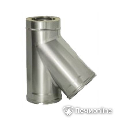 Дымоход Дымок Тройник 45° с изоляцией 0,8 мм. ТRFR45  120/200 в Ханты-Мансийске