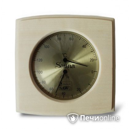Термогигрометр Sawo 285-THA Прямоугольный с изгибом со стеклом осина в Ханты-Мансийске