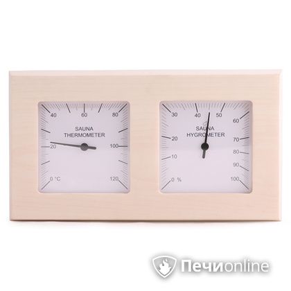 Термогигрометр Sawo 224-THA Прямоугольный со стеклом осина в Ханты-Мансийске