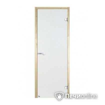 Дверь для бани Harvia Стеклянная дверь для сауны 7/19 коробка сосна сатин D71905М в Ханты-Мансийске